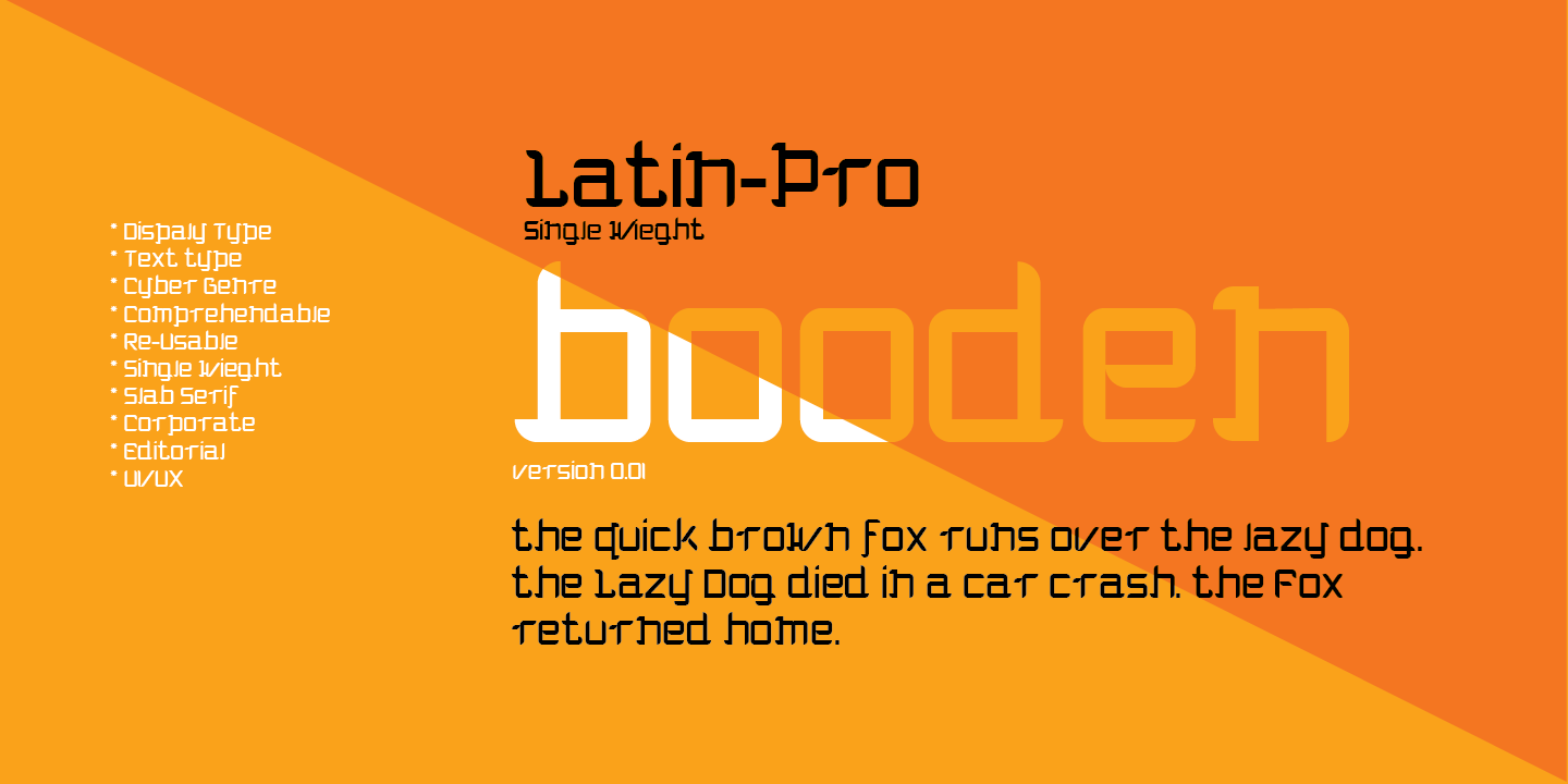 Пример шрифта Booden